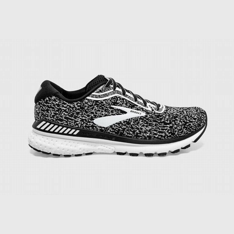 Brooks Adrenaline Gts 20 Mens Road Running Shoes Ireland Black/White (VYIW-72318)